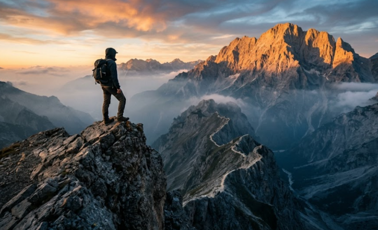 Mountain landscape hero image for Two Steps Forward, One Step Backwards